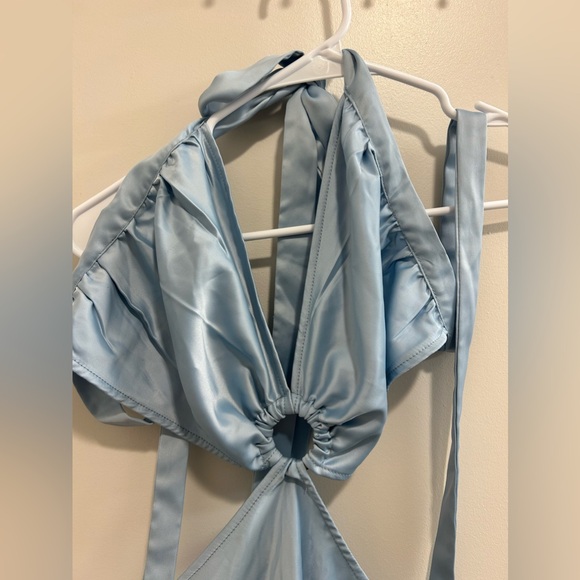 NWT Peppermayo Marseille Mini Dress in Baby Blue - Picture 3 of 12